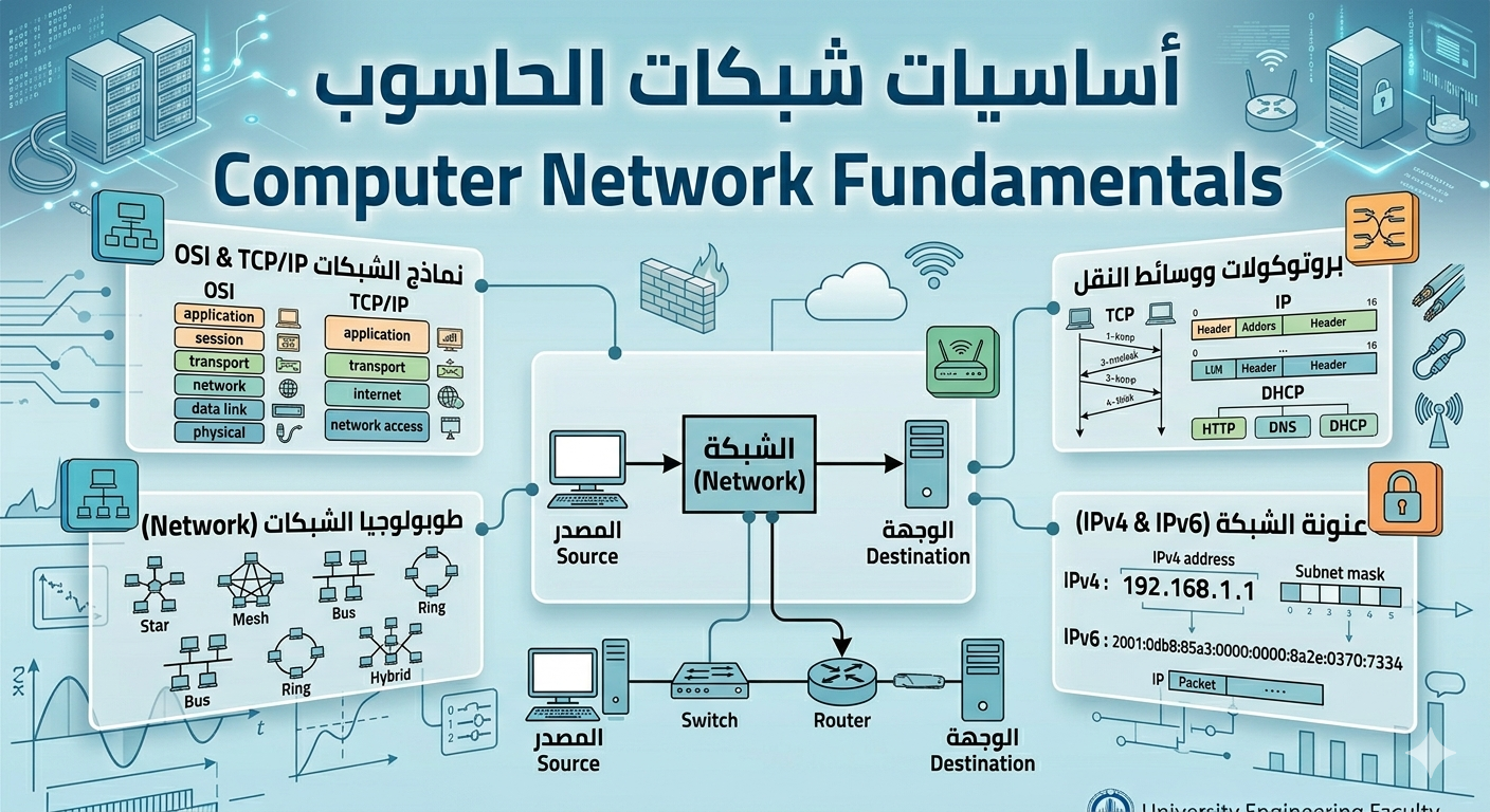 أساسيات شبكات الحاسوب
