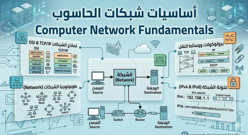 أساسيات شبكات الحاسوب